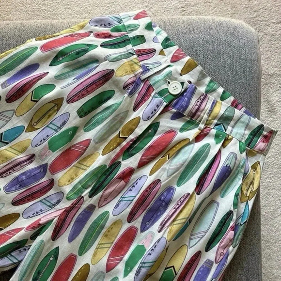 Nasty Gal Surf Board Print Wide Leg Trouser Pants Size 2 NWT - Picture 4 of 9